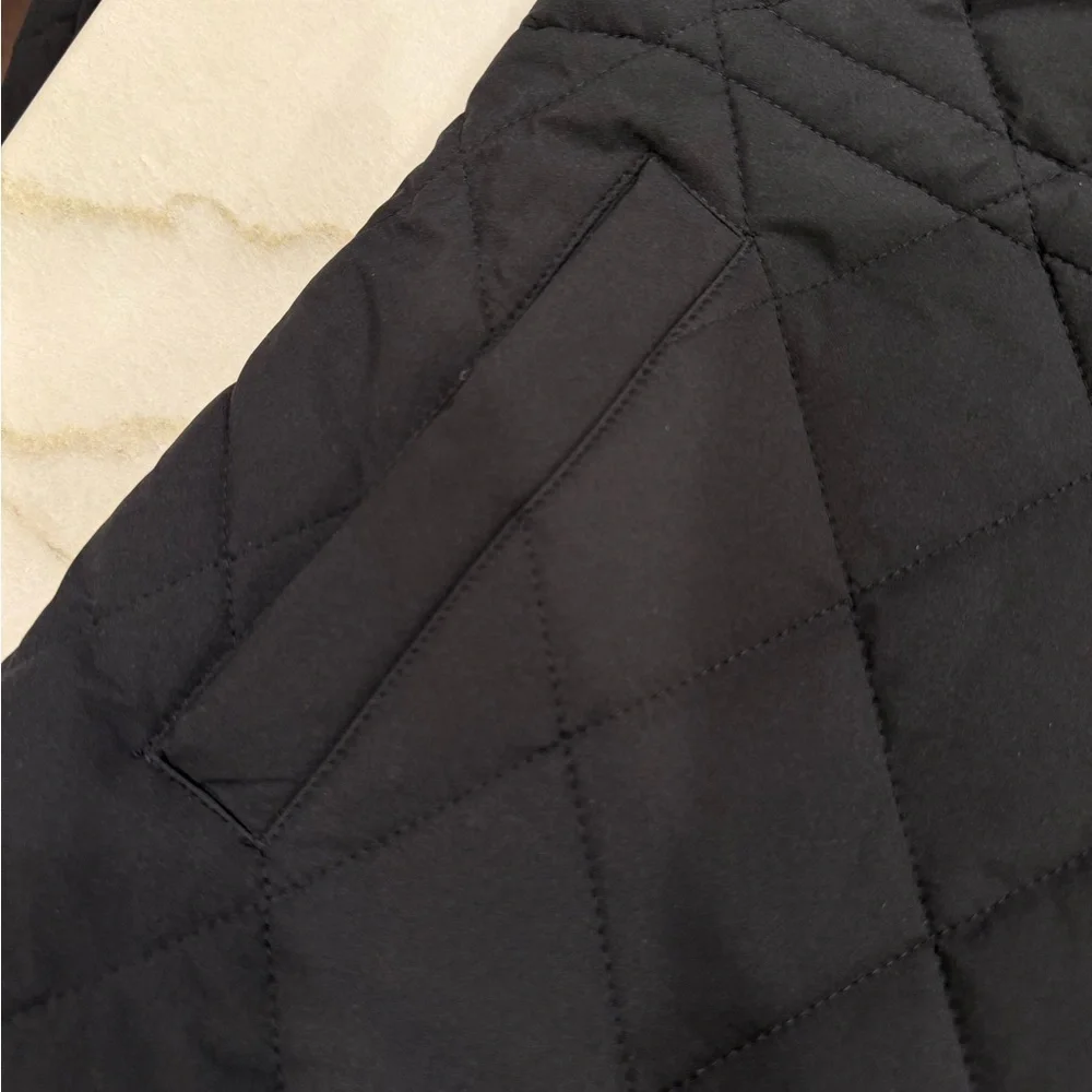 BCBGMaxAzria Women's Coat Black Quilted Double-Breasted Puffer - Picture 6 of 14